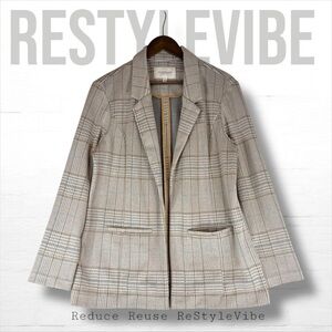 LIVERPOOL Women’s Size L Blazer Jacket Knit Houndstooth Plaid Stretch